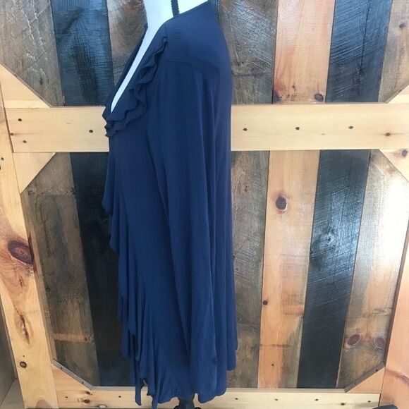 Kenar Ruffle front duster length top, size M - Picture 5 of 6